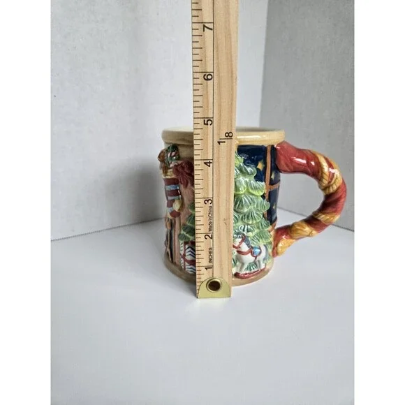 Susan Winget Mug Christmas Certified International 3D Ceramic Tree Fireplace Cup - Picture 2 of 16